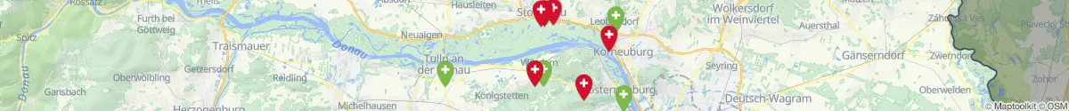 Kartenansicht für Apotheken-Notdienste in der Nähe von Sankt Andrä-Wördern (Tulln, Niederösterreich)
